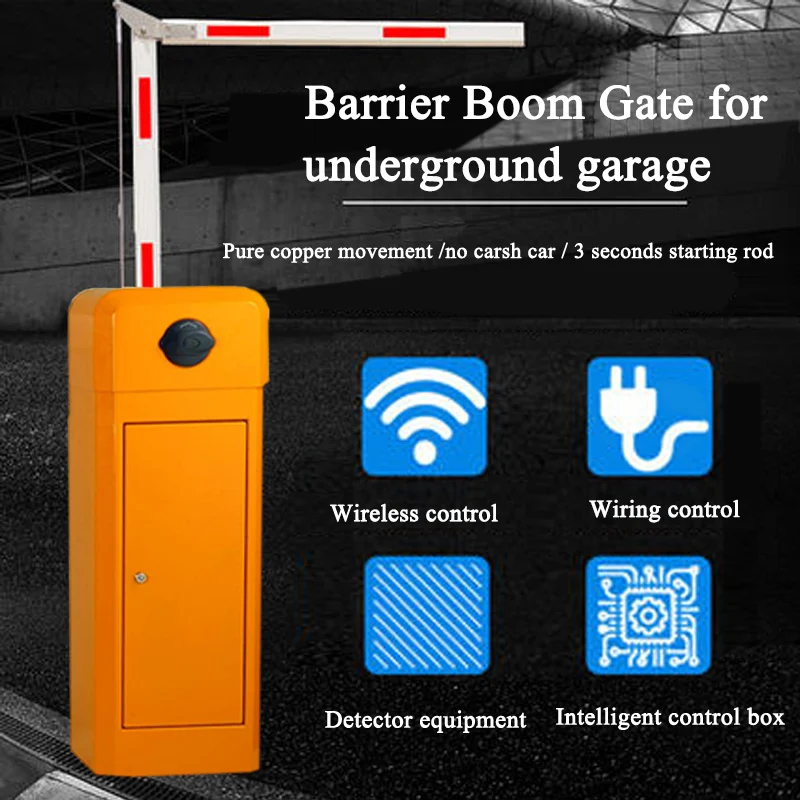 

car parking barrier Boom Arm Barrier Gate Operator input AC220V, automatic barrier Folded (90 Degree) Boom / Arm parking barrier