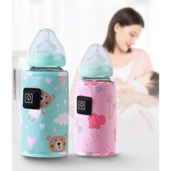 Tragbare USB Baby Flasche Wärmer Reise Milch Wärmer Infant Fütterung Flasche Beheizten Abdeckung Isolierung Thermostat Lebensmittel Heizung Dropship