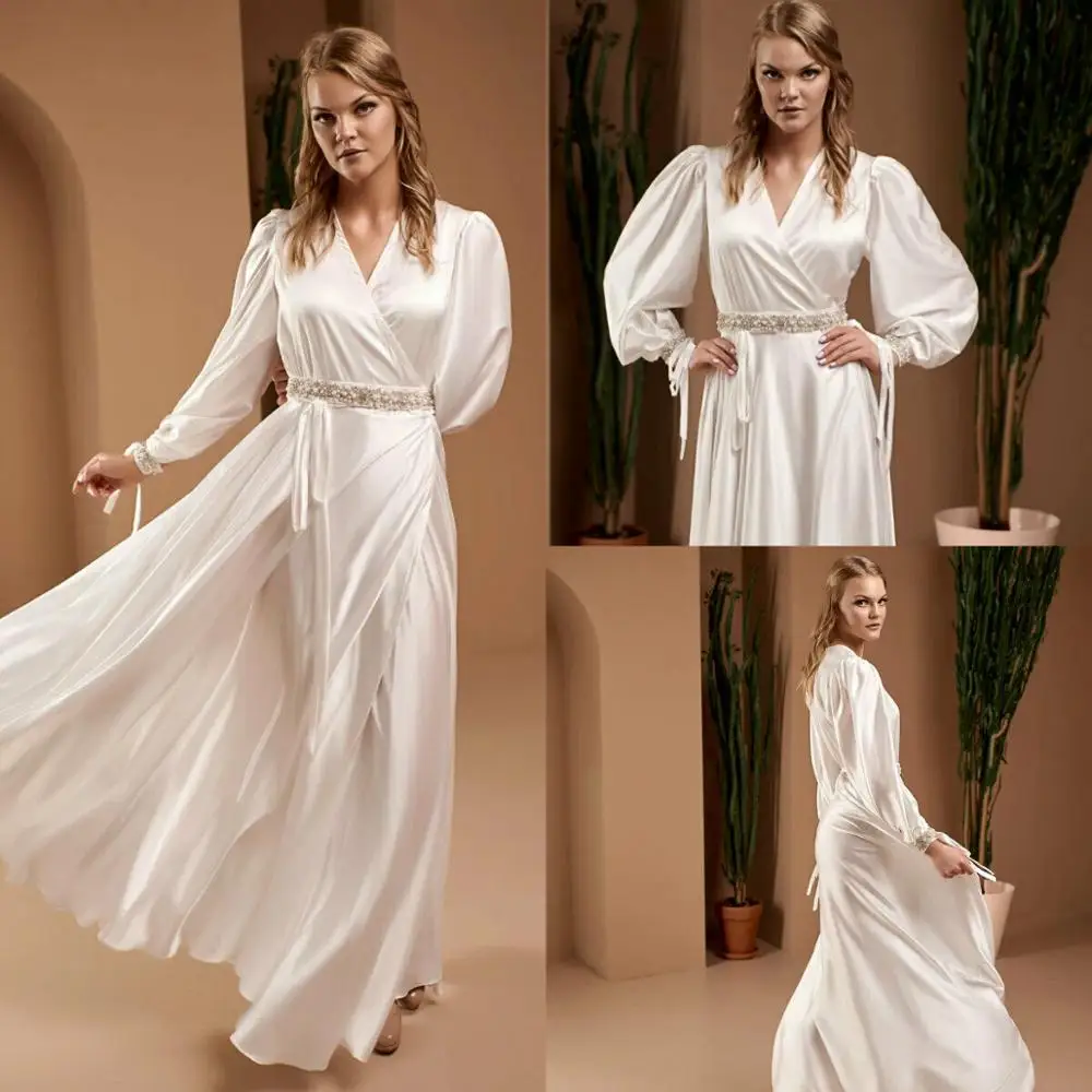 

Women Silk Bathrobe Perspective Robe Nightgown Pajamas Sleepwear Intimates Sleep