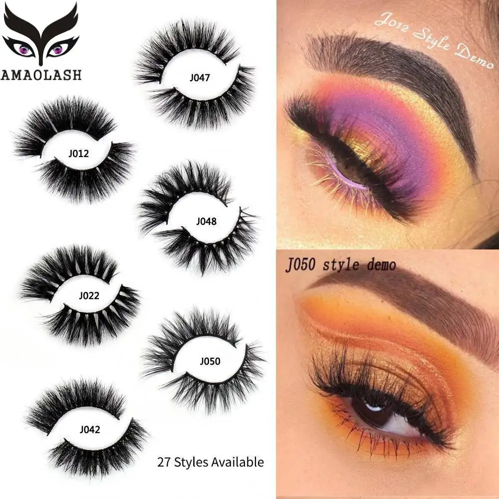 AMAOLASH Eyelashes 3D Mink Lashes High Volume Handmade False Eyelashes Natural Long Mink Eyelashes Makeup Eyelash Extension