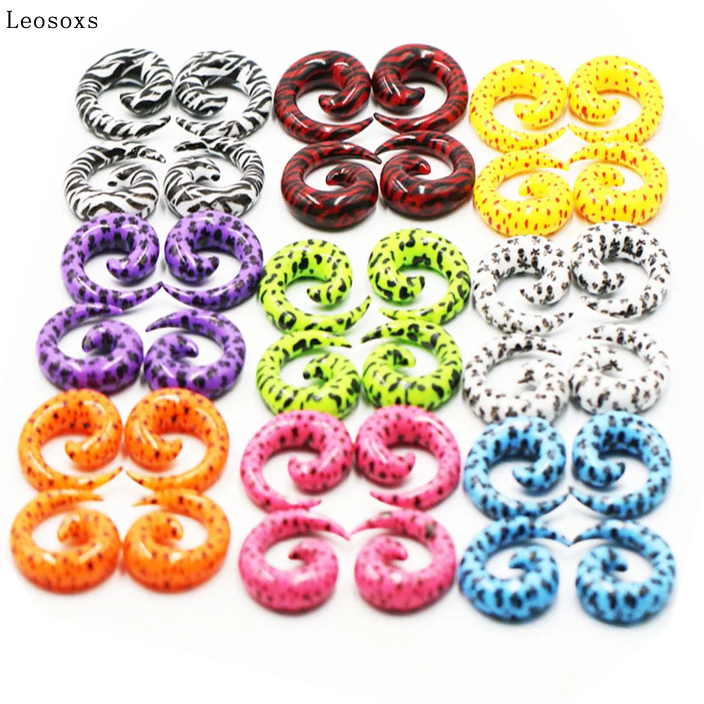 

Leosoxs 9pcs Mixed Color Snail Ear Piercing European and American Alternative Jewelry