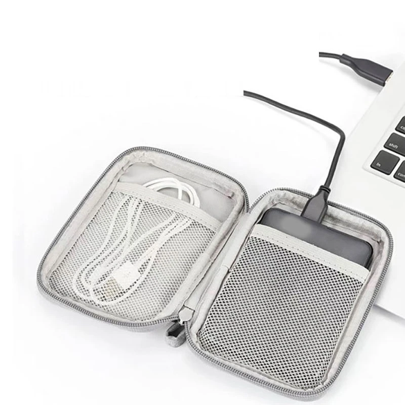 Travel Waterproof Hard Drive Earphone USB Flash Case Digital Cable Storage Organizer Box Bag Case For 2.5\