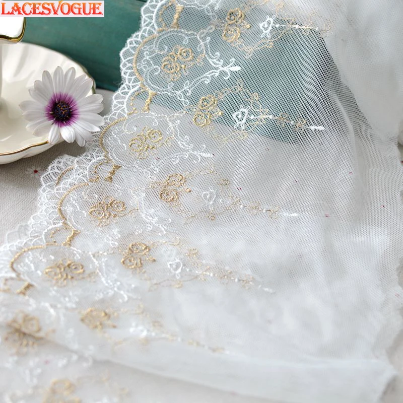 Embroidery Mesh Lace Trim, Handmade DIY Garment, Needlework, Sewing Accessories, Fabric Clothing Decoration, 19Yards, 16cm, 548