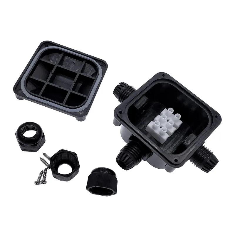 IP68 3-way rainproof box with PG11 Cable gland Outdoor Waterproof ABS connectors waterproof Electrical Junction Box image 5