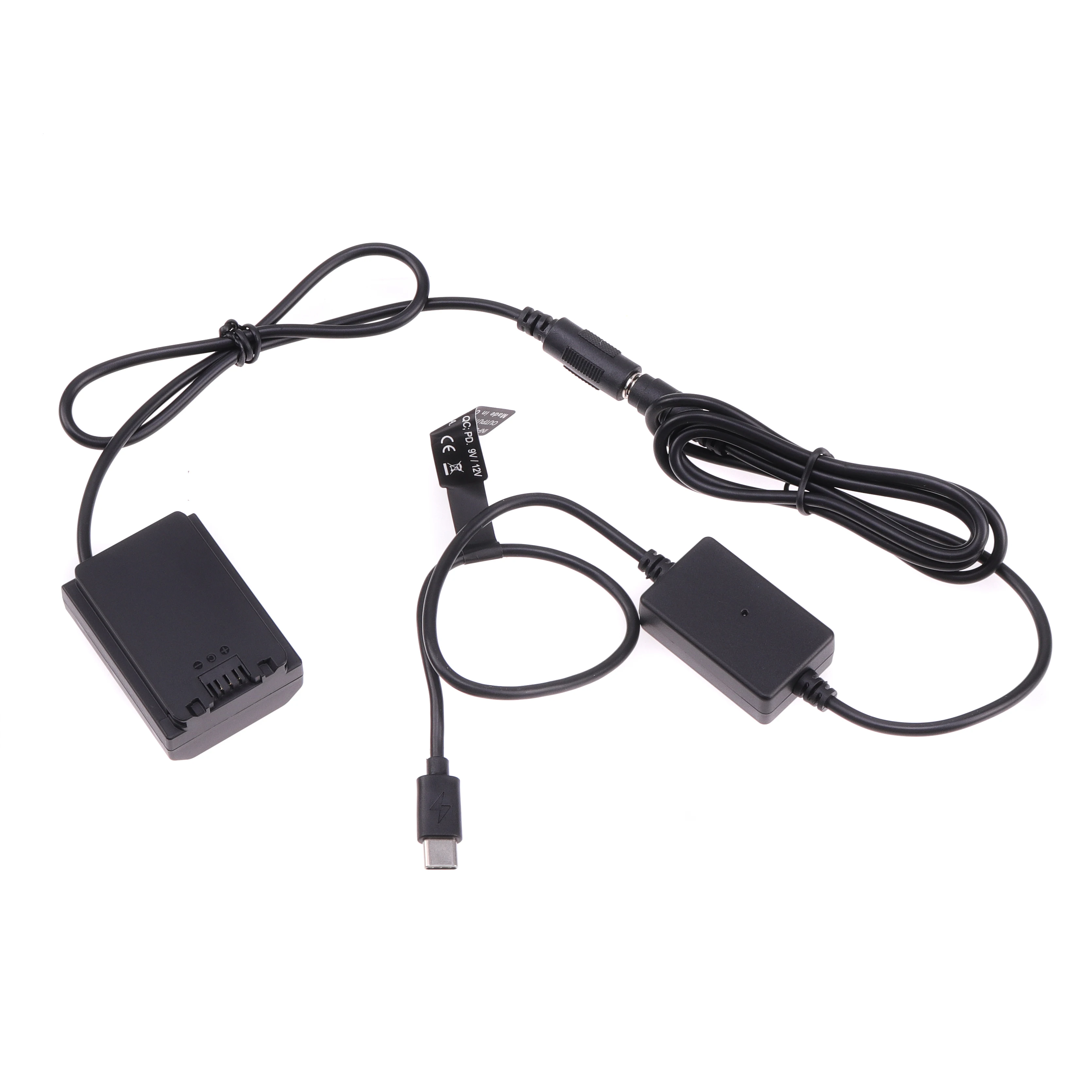 FOTGA NP-FZ100 Dummy Battery Adapter Power Supply with TYPE-C Cable for Sony A9 A9R A9S A7R3 A7M3 A7S3 A7III A7R4 A7M4 A6600 A7C