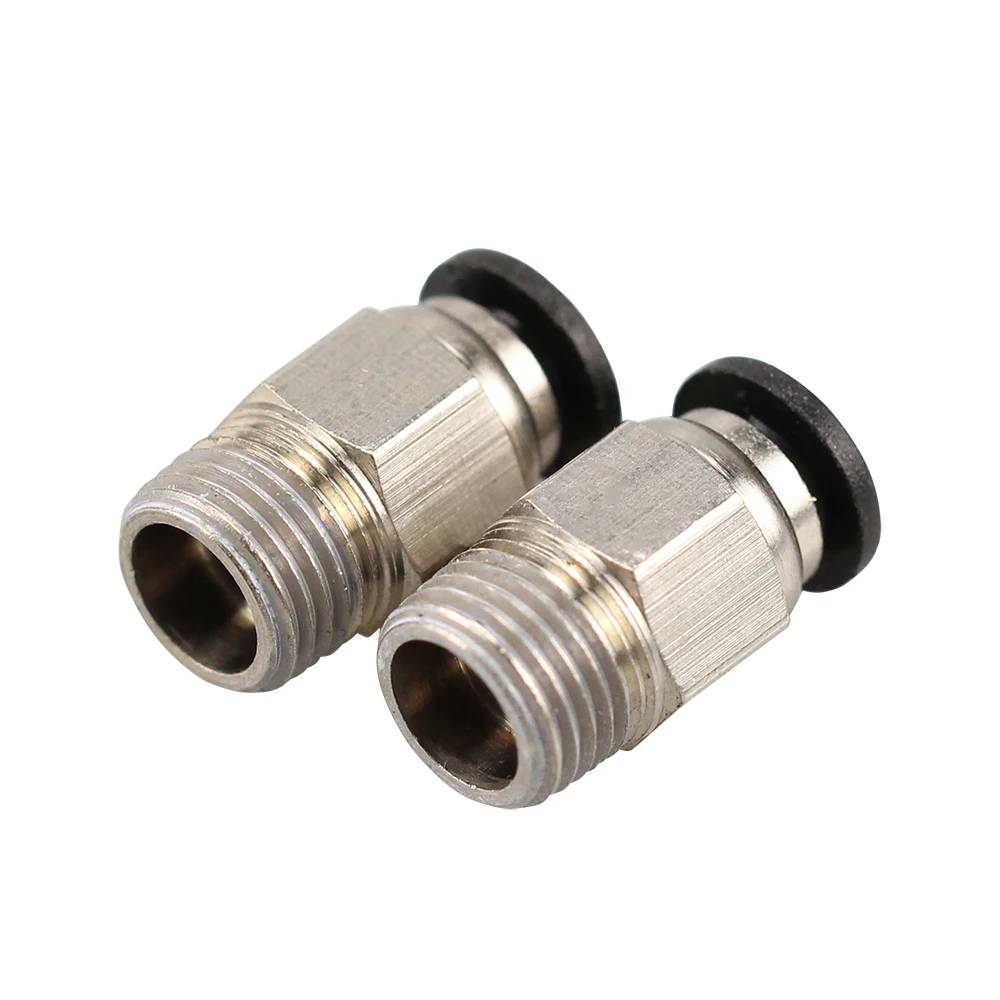 2Pcs Pneumatic Connector PC4-01 1.75mm 3mm PTFE Tube Quick Coupler For E3D V6 For J-head Fittings Reprap Hotend Fits 3D Printer