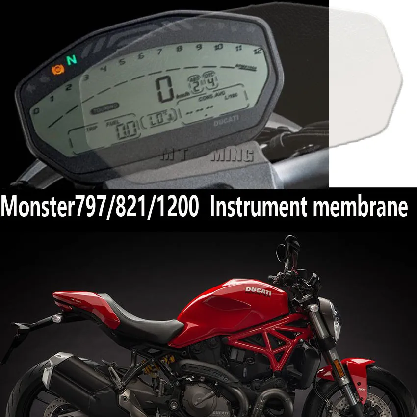 For DUCATI MONSTER 797/821/1200 Cluster Scratch Protection Instrument Speedometer Film Screen Protector Sticker