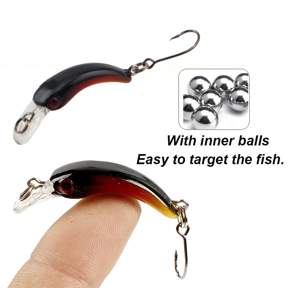 YUCONG 1PCS Mini Minnow Bait 4cm-1.4g Floating Fishing Lure Jig Wobbler Barracuda Tilapia Swimbait Topwater Crankbait Pesca Isca