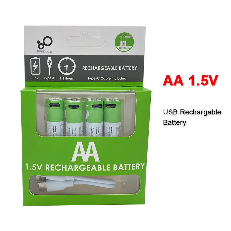 

Новая оригинальная модель AA 1.5V 2600 mWh USB заряжает ионную батарею лития с дистанционно управляемой мышью для маленькой батареи вентилятора с электроигрушкой + кабеля