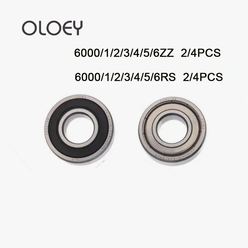 2/4pcs 6000zz rs 6001ZZ 6002RS 6003-2Z 6004Z 6005-2RS 6005-2RS ZZ RS RZ 2RZ Deep Groove Ball Bearings High Quality