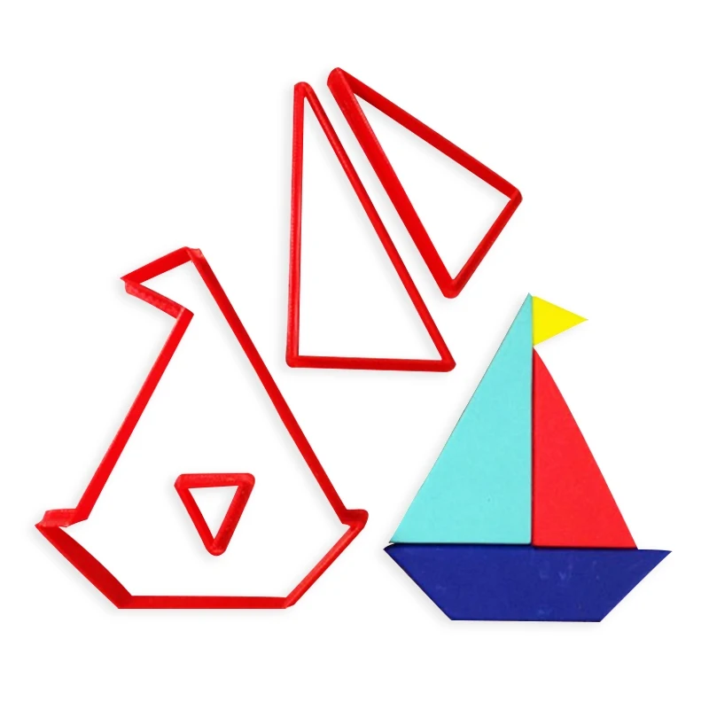 Sail Boat Sailboat Silhouette Fondant Decorated Cupcake Top Cookie Cutter 3D Printed Food Grade Custom Made