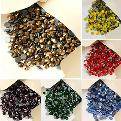 New Mesh All Sizes Crystal Beauty Colors Hot Fix Rhinestones Crystals Flatback Strass Iron Rhinestone DIY Clothes Bag Decoration