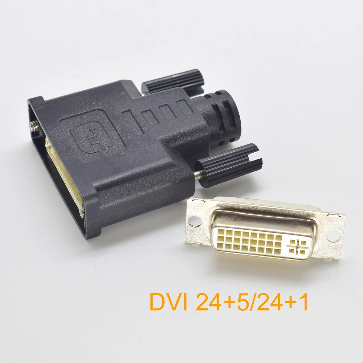 1pc dvi 24 + 5 ( 24 + 1) fêmea DVI-D 24 + 5 pinos fêmea solda tipo adaptador conector preto