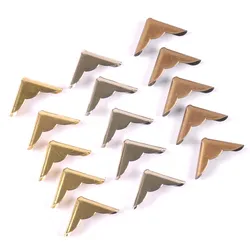 50pcs 22x22mm Antique Metal Book Scrapbooking Notebook Albums Menus Folders Corner Protectors Bronze Tone C3065