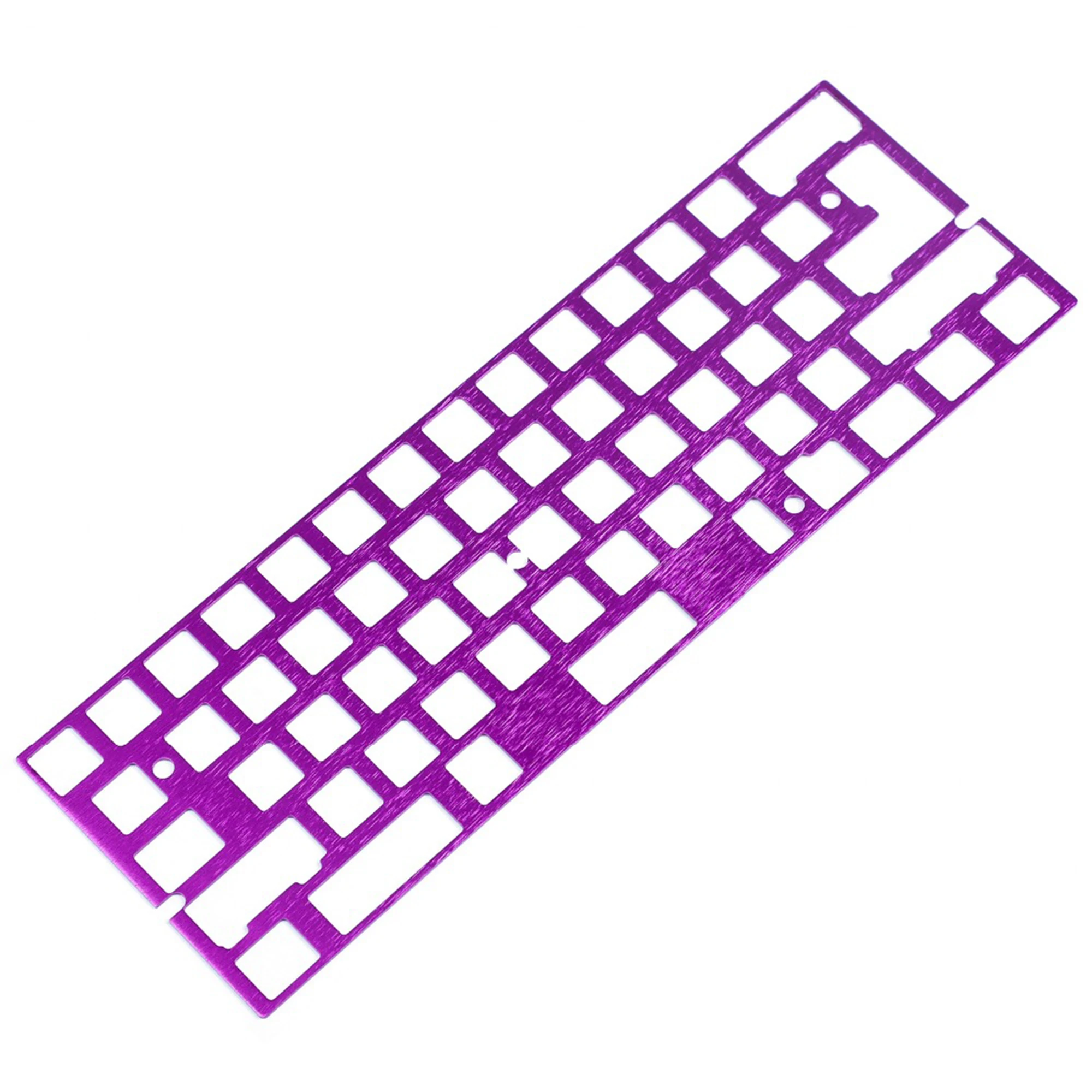 60% ANSI ISO 61 Layout Universal Plate CNC Aluminum Plate Brush Finish Anodized For GH60 60% Mechanical Keyboard