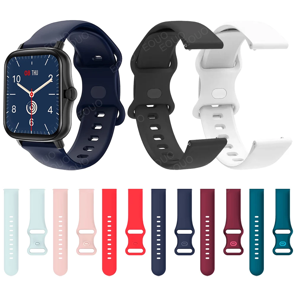 Correa de silicona de 20mm para reloj inteligente, accesorios de pulsera para COLMI P8 Plus/Pro, P10/Land 2S/V31