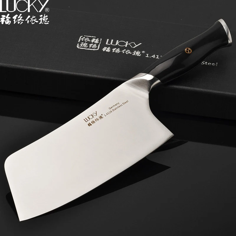 7inch Chinese Cleaver Butcher Knife for Kitchen German 1.4116 Stainless Steel Ultra-sharp Meat Cutter Vegetable Cooking Tool 31G