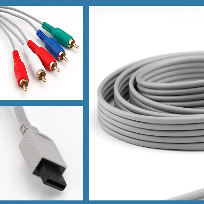 Games Display HD Vivid Color Clear Image Video Input TV Practical 5 Heads Component Cable For WII WIIU
