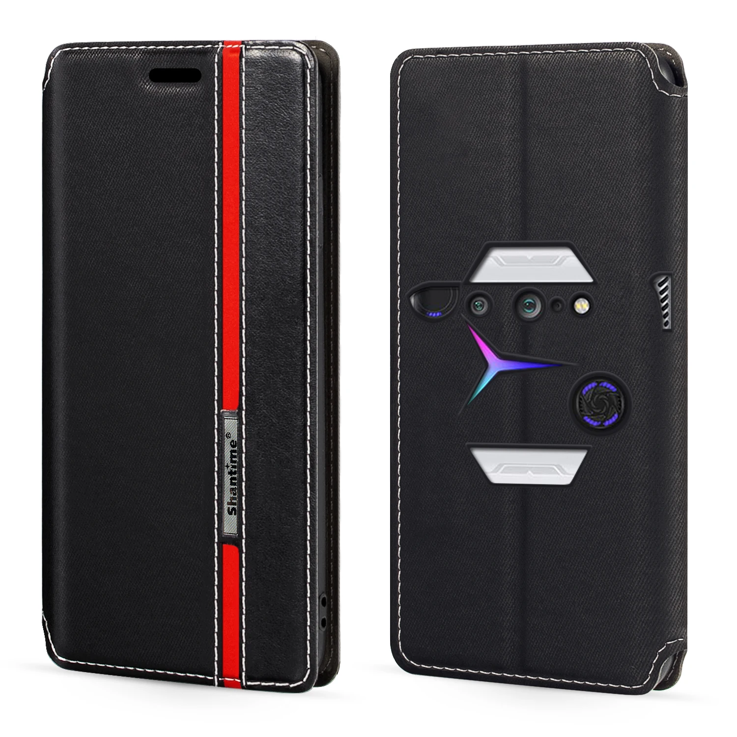 For Lenovo Legion 2 Pro Case Fashion Multicolor Magnetic Closure Leather Case Cover with Card Holder For Legion Phone Duel 2