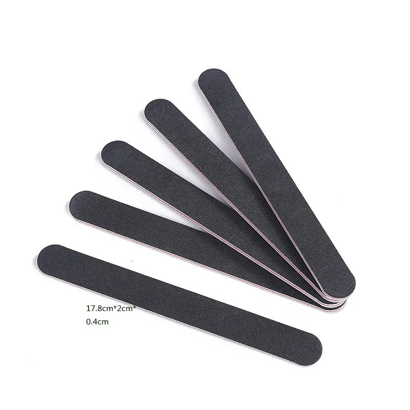 2pcs/lot Professional Nail File 100/180 Straight/Bend Sandpaper Nail Sanding Blocks Grinding Polishing Manicure Care Tools