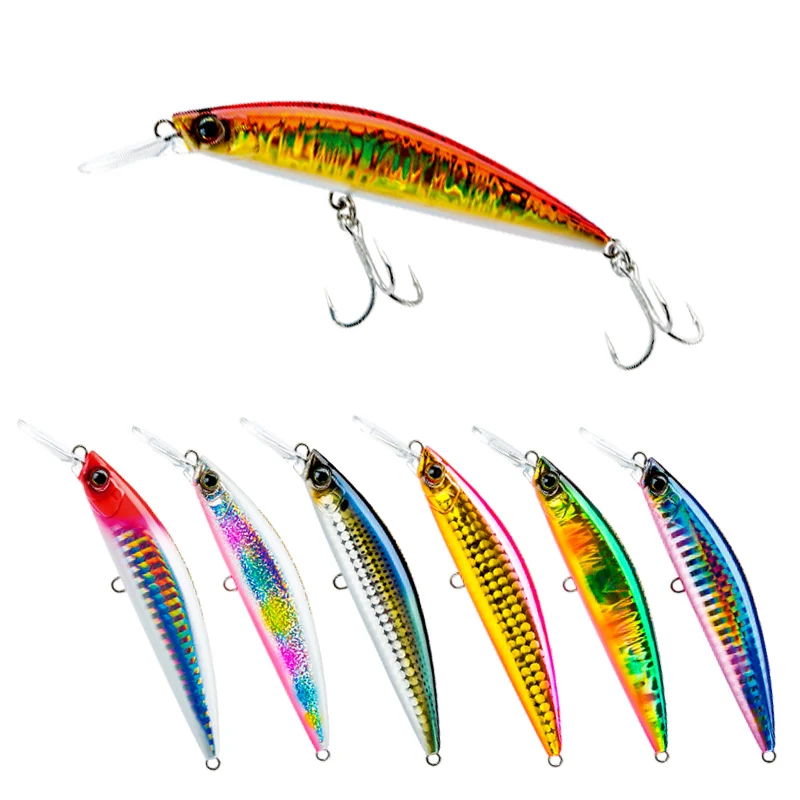 1PCS Hot sale 29g 90mm Minnow lure Long casting lure Sinking Fishing LureLaser Hard Professional Seawater