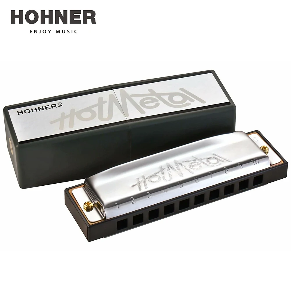 Hohner Hot Metal 10 hole blues Harmonica Key of C