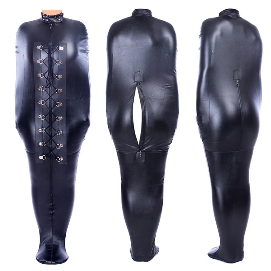 BDSM Sex Binding Mermaid Mummy Body Bondage Bag Sleeping Bag Sack Leather Straight Jacket Tights Female Erotic Costume Sex Toys