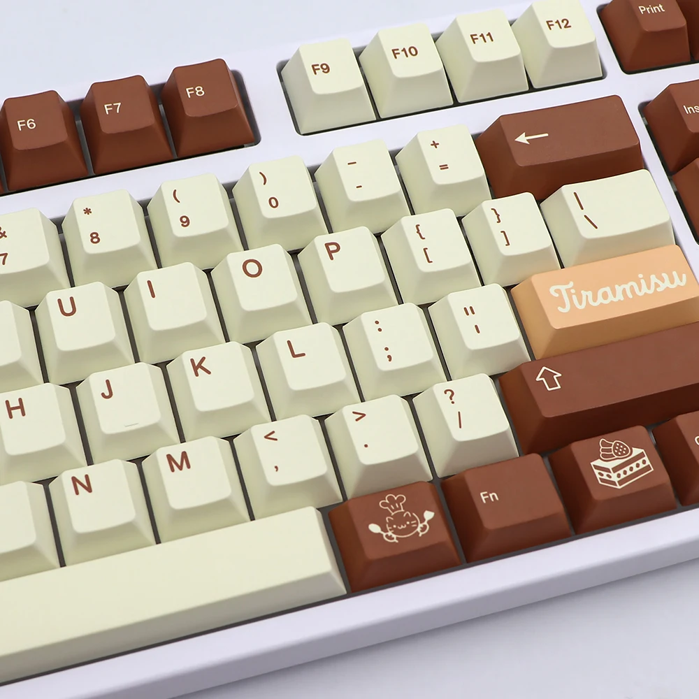 Imagem -04 - Gmk-key Chaveiros de Tiramisu Pbt Cherry Profile Keycap Adequado Dz60 Rk61 Gk61 64 68 84 87 96 980 104 Teclado Mecânico Gmk Keycap