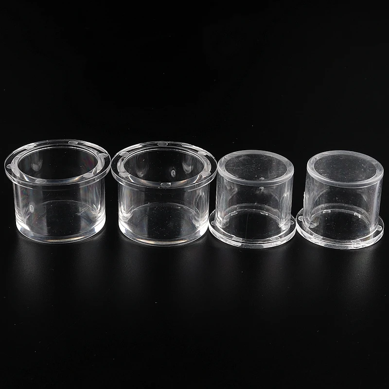 5pcs 20/25mm inner diameter Acrylic Pipe End Cap Transparent Fish Tank Aquarium Supplies Plexiglass Tube Garden Water Pipe End