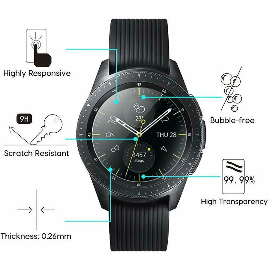 9H Kính Cường Lực Màn Hình Cho Samsung Galaxy Đồng Hồ 42Mm 46Mm Bảo Vệ Bảo Vệ Màn Hình Trong Cho Galaxy Đồng Hồ 3 41 45Mm Gear S3
