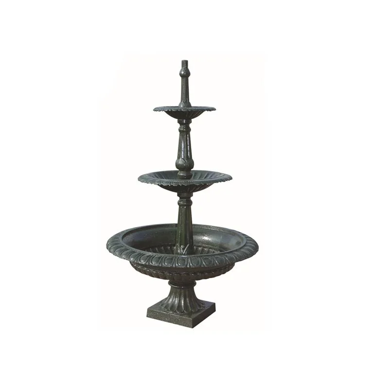 Garden supplies 3 tier outdoor cast iron stone wall fountain NTIF-012Y