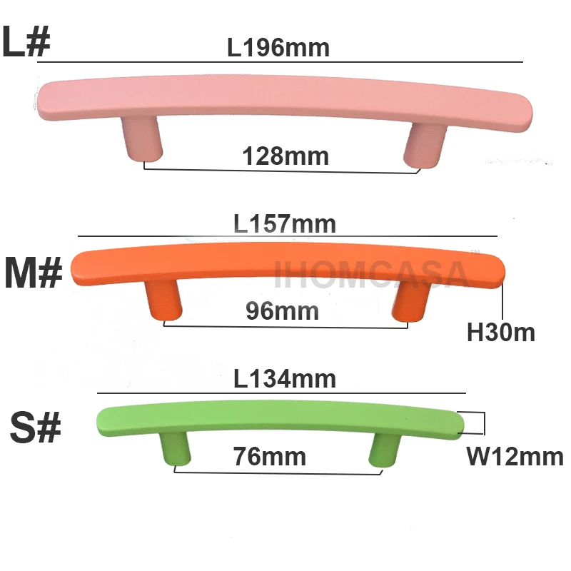 IHOMCASA Candy Color  Furniture Cabinet Handles Kitchen Wardrobe Cupboard Door Knobs Drawer Pulls Hardware