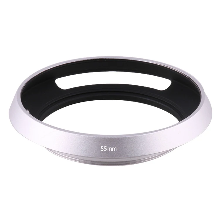 Wide-Angle Vented Metal Lens para Câmera, Lens Hood, 37mm, 39mm, 40,5mm, 43mm, 46mm, 49mm, 52mm, 55mm, Screw-in, ajuste para Canon, Nikon, Leica