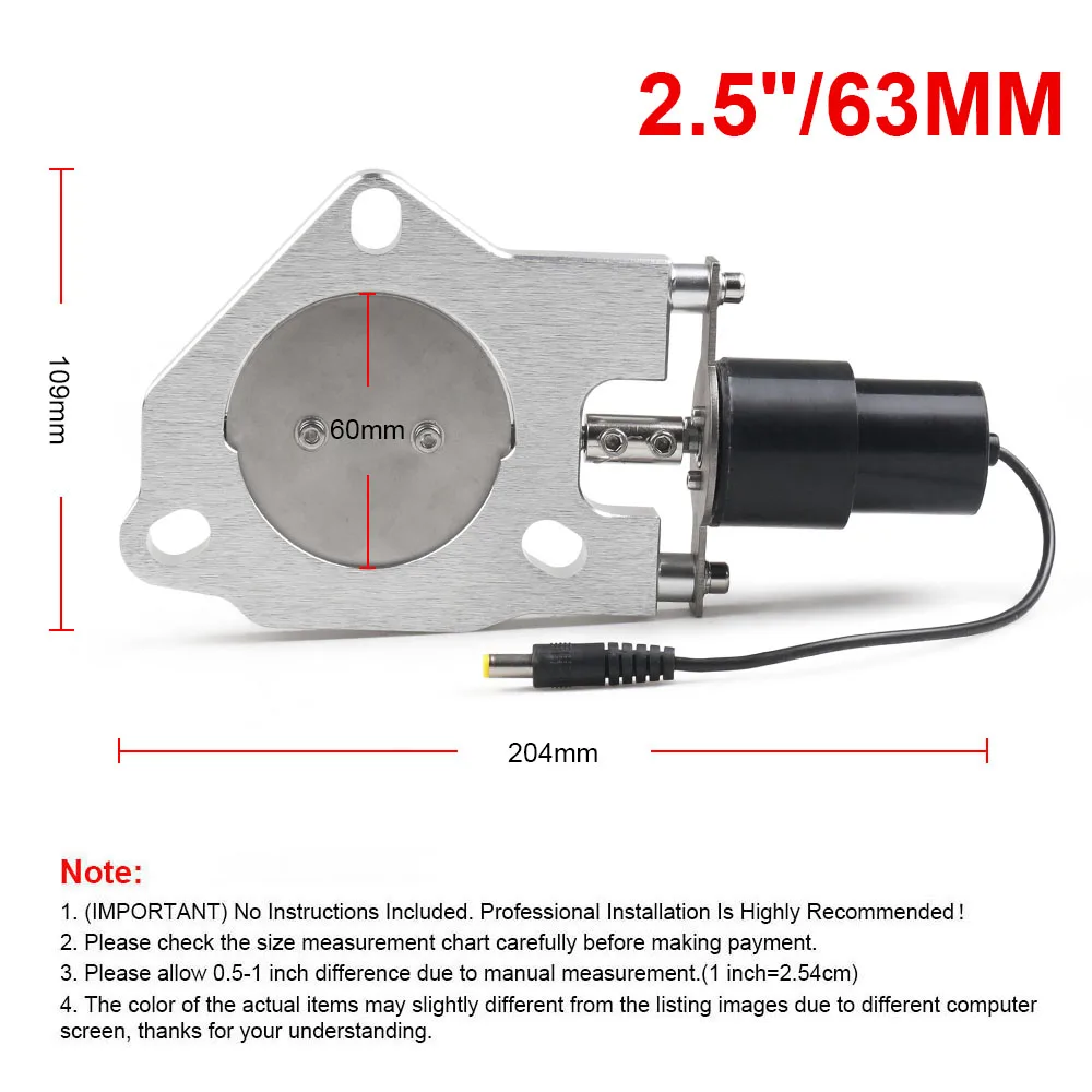 

2,5-дюймовый электрический выхлопной клапан Dynoracing Y-образного типа с дистанционным управлением, комплект для выхлопной системы Catback, аксессуар для автомобильного глушителя / клапан управления выхлопом