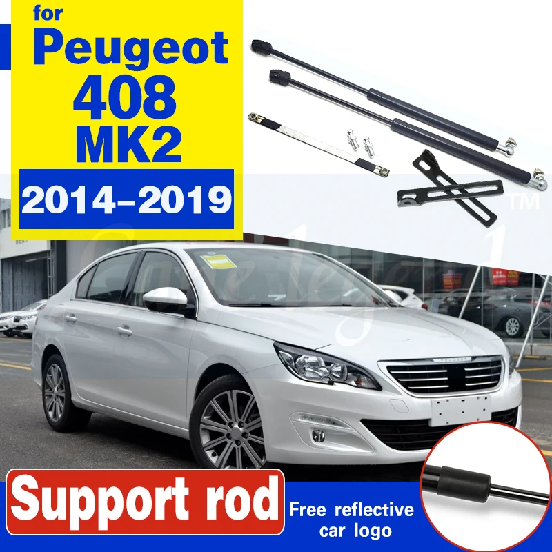 

Car Bonnet Cover Lifting Support Strut Bars Hydraulic Rod Gas Spring Styling For Peugeot 408 MK2 2014 2015 2016 2017 2018 2019