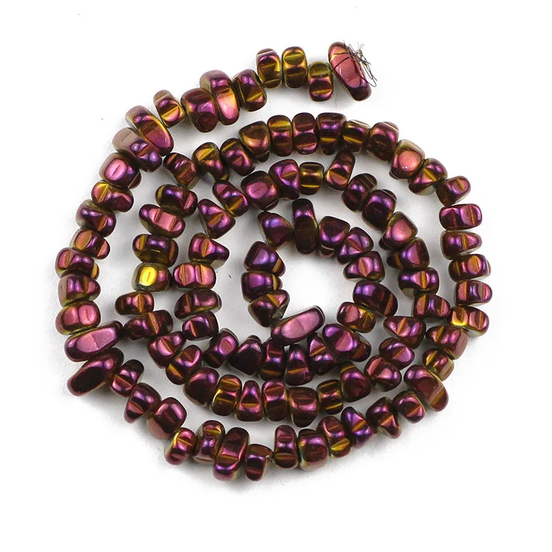 5x8mm 80-teilige schwarze, galvanisierte, abgeschabte Steine, mehrfarbig, handgefertigt, DIY-Perlen, Halskette, Armband, dekoratives Zubehör – Detail 40