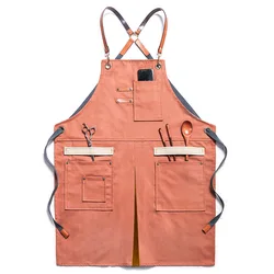 MINDYGOO High Quality Custom Logo Factory Apron Jean Hairdresser Milk Tea Men And Women Flower Shop Uniform Hairdressing