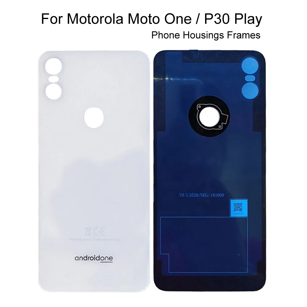 For Motorola Moto One Mobile Phone Housings Frames For Moto P30 Play XT1941-4 XT1941-3 Battery Back Cover Door Housing Case