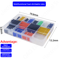 580pcs/530pcs/164pcs/328pcs/127pcs/280pcs 2:1 Wrap Wire Cable Insulated Polyolefin Heat Shrink Tube Ratio Tubing Insulation