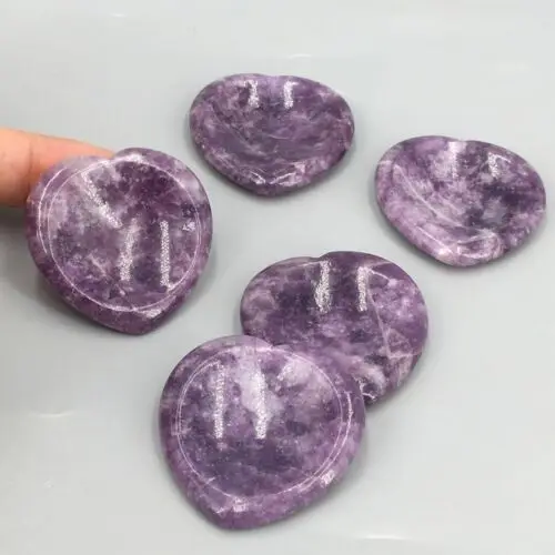 

10pcs Natural thumb massage decompression quartz crystal carving gift