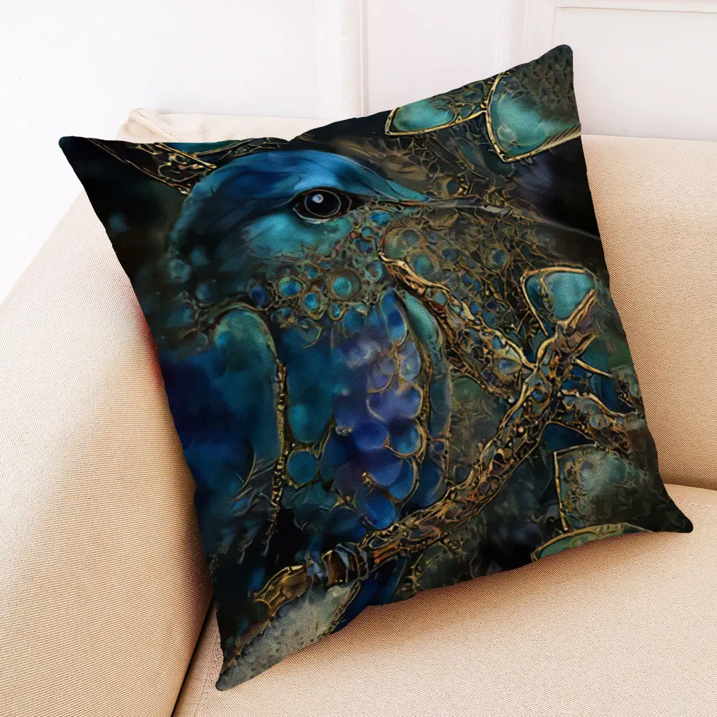 Wild Animals Cushion Cover Hoga Decorative Pillow funda cojines 45x45 housse de coussin Nordic Throw Pillow Cover for Sofa Car