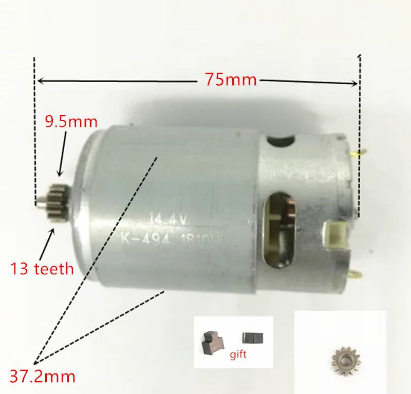 13Teeth Motor 14.4V 13 teeth for BOSCH GSR14.4-2-LI PSR14.4LI-2 2 GSB14.4-2-LI PSR1440LI-2 PSB1440LI-2 GSR14,4-2-li GSB14,4-2-LI