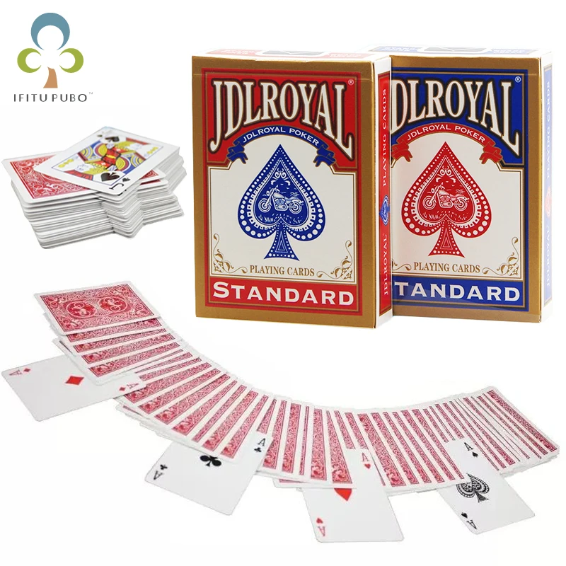 Newest Jdlroyal Poker Red/Blue  Regular Playing Cards Standard Sealed Decks Magic Tricks Poker Playing Cards Magice Tricks ZXH