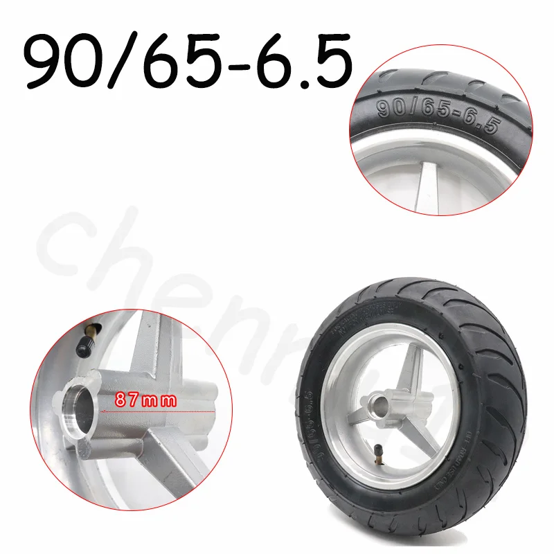 

90/65-6.5 Inch Pocket Bike Front Rim Tire Mini Racing Tubeless Vacuum for 47cc/49cc 2-stroke Motor Scooter