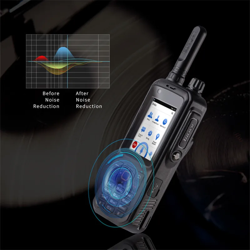 CAMORO T320 Zello Radio 4G LTE Network Walkie Talkie, 50 km, 100 km, Android POC Transceiver, Dual SIM Card, Smart Phone for Hunting