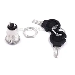 12mm Mini Key Switch ON/OFF Lock Switch KS-02 KS02 Electronic Switch 3A 250V