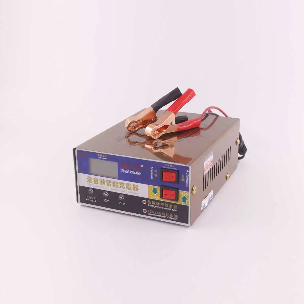 Car Truck Motor Lead Acid GEL Battery Full Automatic Charger Intelligent Pulse Repair Type Power Charging 12 24 V Volt