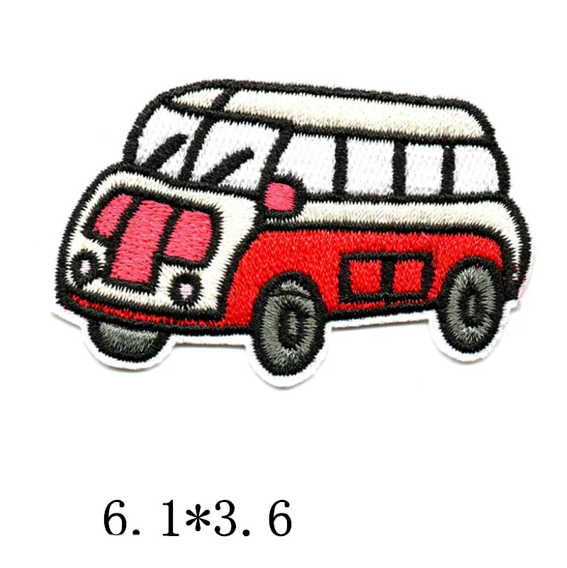 Cartoon car bus train Patches Sewing Embroidered Applique Sewing Iron On Badge children Clothes Garment Apparel Accessories