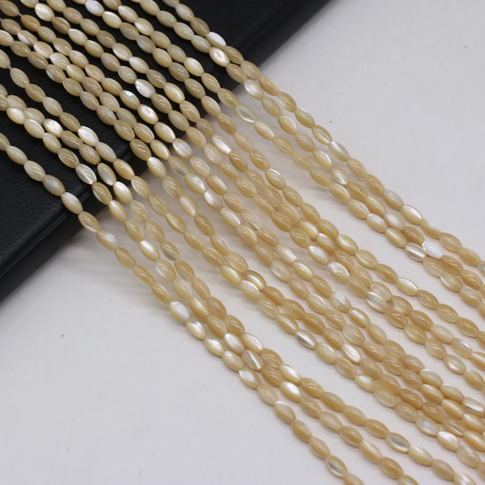 Natural Shell Beads Yellow Rice Beads Loose Spacer Exquisite Shell Beaded For Jewelry Making DIY Bracelet Necklace Accessories