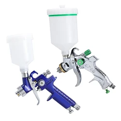 Paint Gun G2008/H-2000 Air Spray Gun Hand Manual Spray Gun 0.8/1.0/1.4/1.7/2.0mm Paint Sprayer 600/125 CC Plastic Tank Airbrush